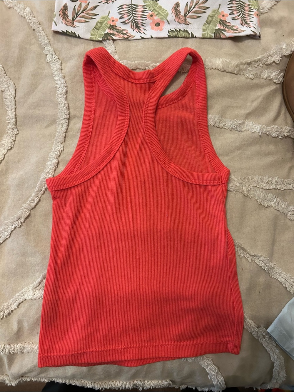 Source Unknown Kids Red Ribbed Tank Top & Floral Ruffle Tie-Strap Top Set - Picture 5 of 5